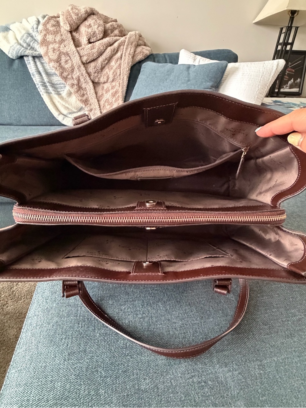 NWOt Kate Spade Large Madison Laptop Tote in Dark Brown - Picture 3 of 7